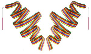 Rainbow Adult Gymnastic Ribbon - 2 Pack - 4 m
