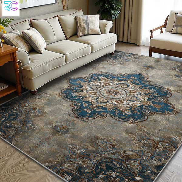 200cm by 150cm - Modern 3D Design Area 8 Rug &amp; Complementary IYWA Tieback