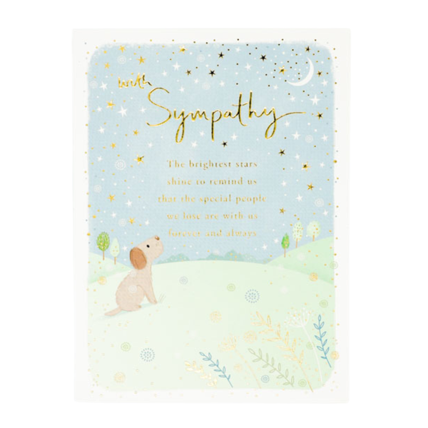 Sympathy Card - "With Sympathy" - The brightest Stars