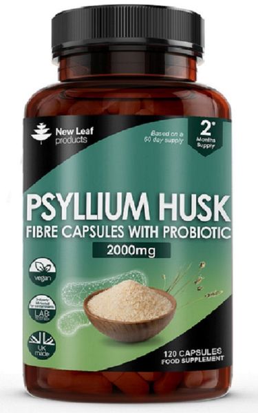 Psyllium Husks Fibre Capsules with Probiotics -Digestive &amp; Gut Health