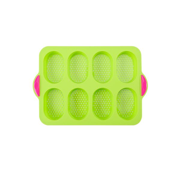 8-Cavity Silicone Bread Pan-Green