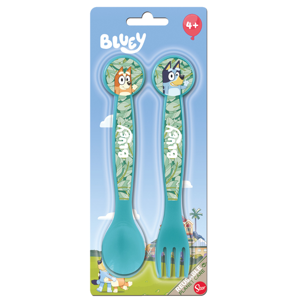 Bluey 2 Piece Cutlery Set - Spoon and Fork
