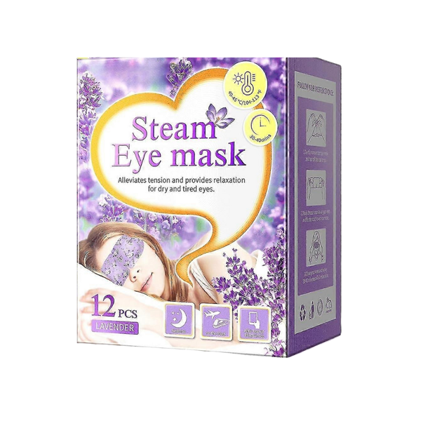 Steam Eye Mask - Self-Heating Warm Compress for Dry, Tired Eyes Support