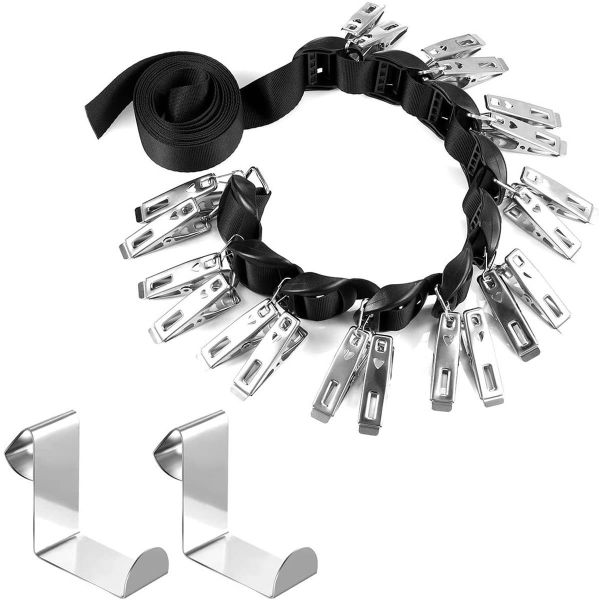 20P Hat Clothes Hanger Clips Organizer Over The Door Hanger Clips