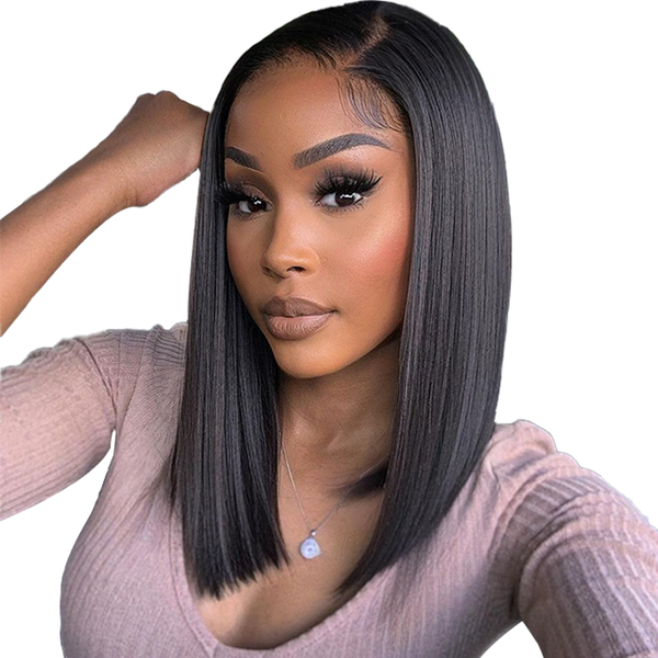 Glueless Brazilian Human Hair wig Straight Hair Wig 14inch-Golden Perfect