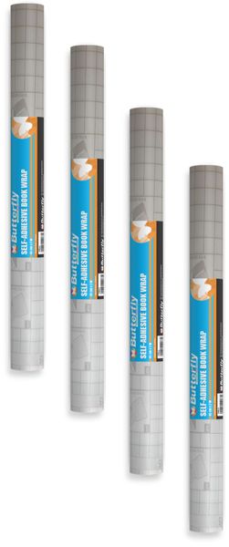 Book Cover Roll - 70 m Plastic (2Mx450Mm) Clear Adhesive X4