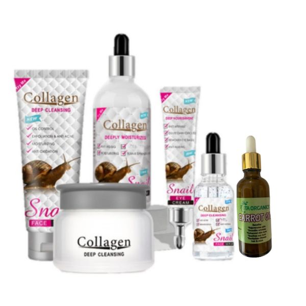 Lilhe Complete Collagen Skin Treatment Series - Pack of 6 7 Carrot oil
