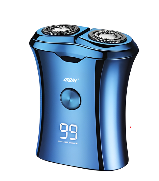 Electronic Mini Intelligent Shaver Electroplated Blue IPX7 Waterproof