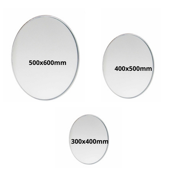 Chic Oval Silver Mirror Set