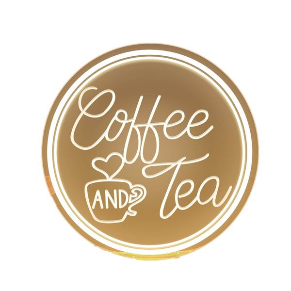 Coffee And Tea neon sign 3D Engraved Coffee Shop Opening Neon Signs