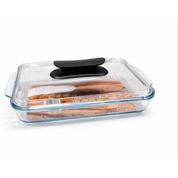 Glass Food Storage Container with Lid - Microwave &amp; Oven Safe