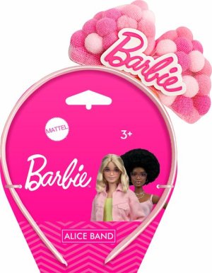 BARBIE By Mattel Official Licensed Girls Alice Band - Pink Glitter Headband