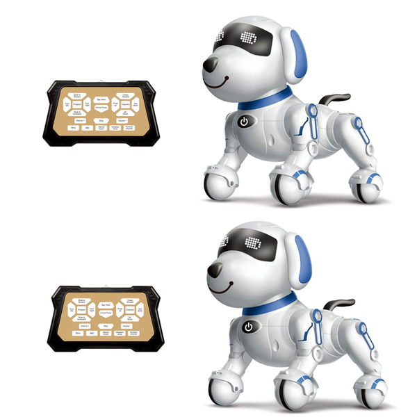 2 Pieces of Intelligent Remote Control Dog Stunt Robot AI Toy Puppy