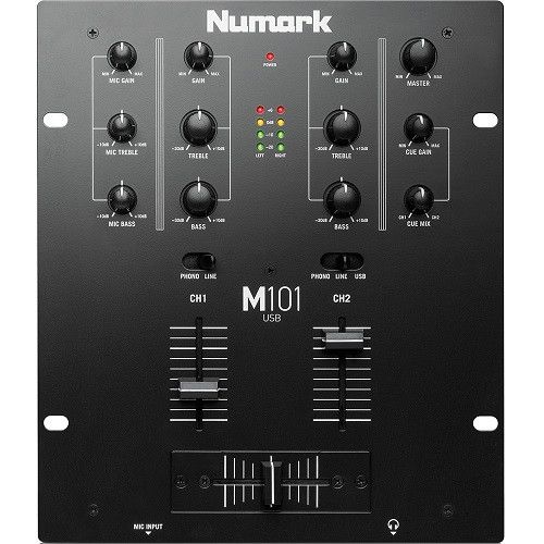 Numark M101USB - 2 channel DJ Mixer