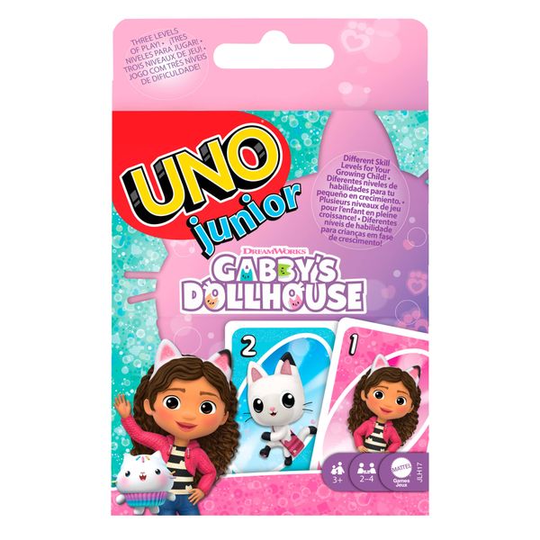UNO Junior Gabby's Dollhouse Card Game for Kids, Parents &amp; Family Nights