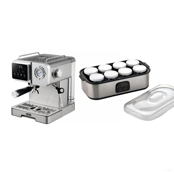 MDMV 58mm 20Bar Espresso Coffee Machine +25W Yogurt Maker 1.6L 8 Glass Jars
