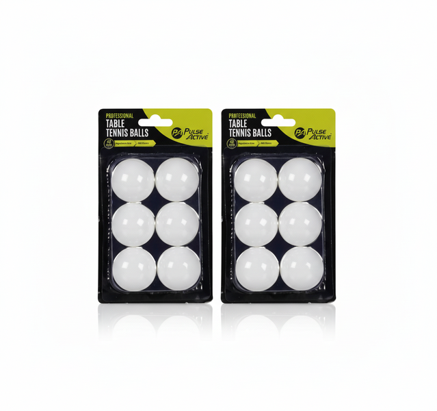 Pulse Active 40mm Table Tennis Balls - Durable ABS for Play and - 2 Pack
