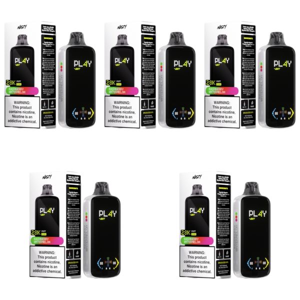 Nasty Play 28000 Puffs Disposable Vape - Raspberry Watermelon (Pack of 5)