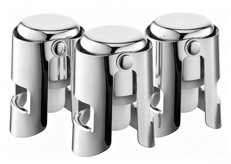 Stainless Steel Champagne Stoppers With Silicone Leakproof Seal