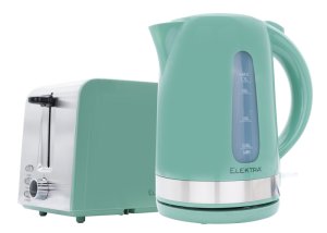 Elektra Kettle 2 Slice Toaster Set Fast Boil Browning Control