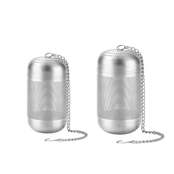 Stainless Steel Tea Strainers for Loose Tea Leaf With Hook Chain - 2 Pack