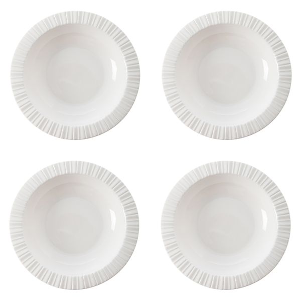 George &amp; Mason - Anita Stripe Texture Low Bowl 21.5x3.8cm
