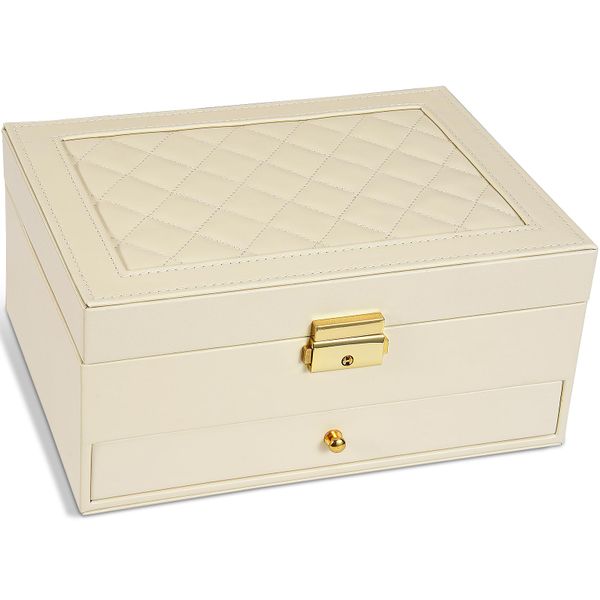 Jewelry Box PU Leather Jewelry Organizer Storage Case