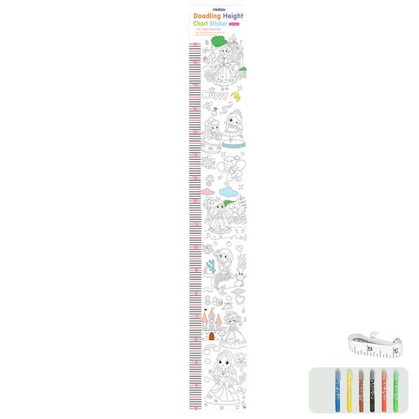 Mix Box Growth Chart Ruler Height Measurement Painting Poster Set for Kids