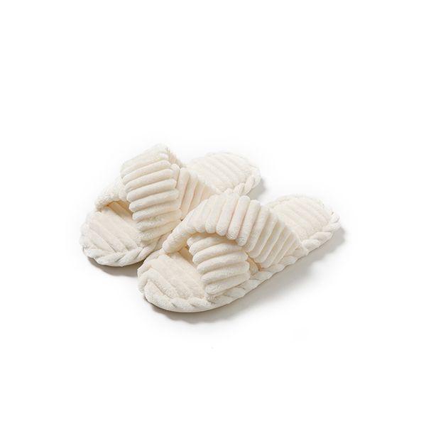 Women's Cozy Open-Toe Slippers - Thick Sole for Indoor/Outdoor Warmth