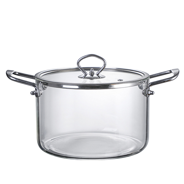 High Borosilicate Glass with Stainless Steel Cooking Pot - 3.5L