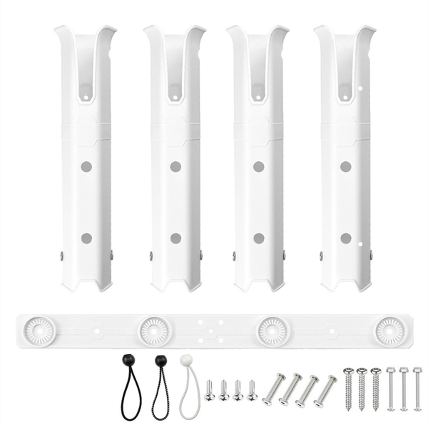 Boat Fishing Rod Rack Holder Portable Spinning Pole Tube Mount White