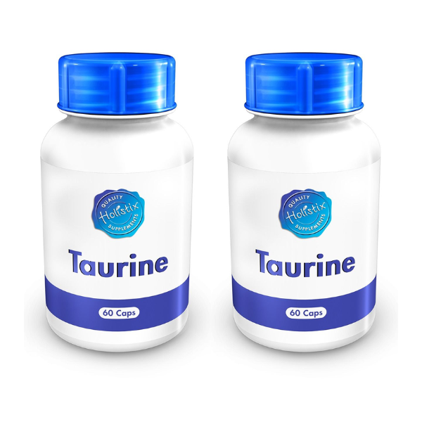 Holistix Taurine 500mg Amino Acid Supplement 60 Capsules X 2 - Value Pack