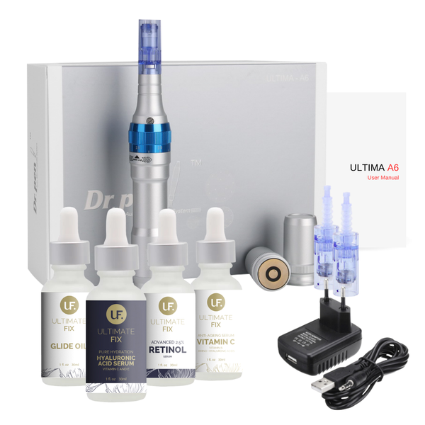 Dr Pen Ultima A6 Wireless Microneedling Derma Pen + Serum &amp; Glide Oil Kit