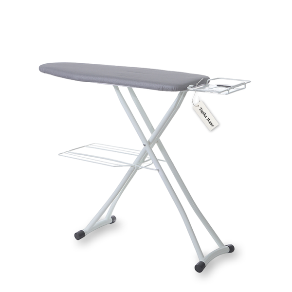 Topika Ironing Board 120x38cm, Foldable Stand with Iron Holder &amp; Hanger