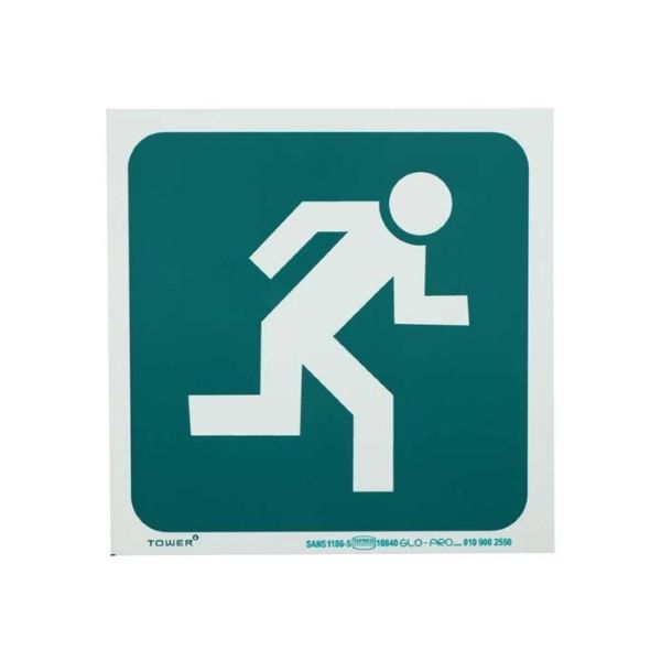 Running Man Right Sign 190 x 190mm