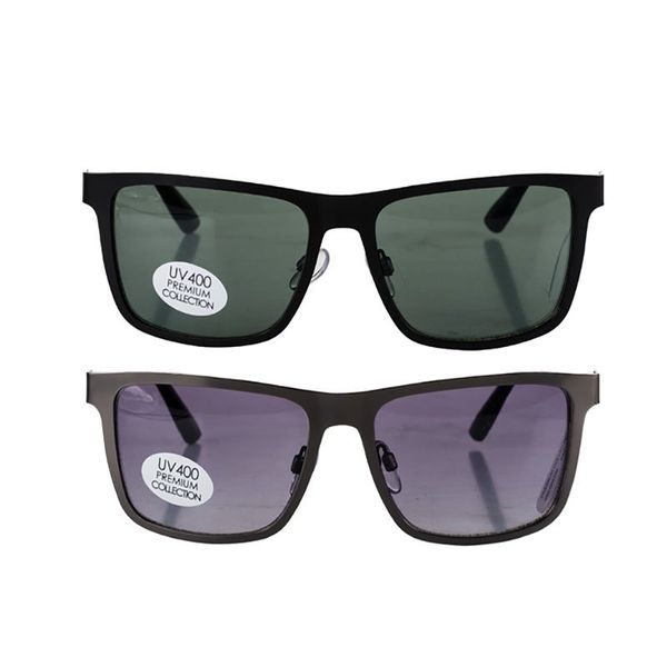 Sunglass Premium Mens Square Metal (2 Pack)