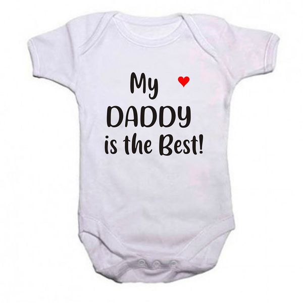 Qtees Africa My Daddy is the Best Baby Grow