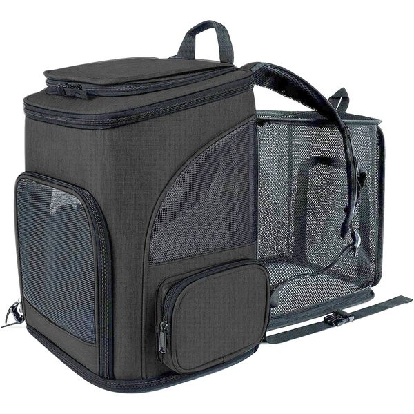 Portable Cat Backpack Kitten Expandable Large Capacity Pet Bag Collapsible