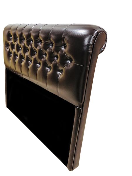 Amatis - Brown Leather Headboard Double Size