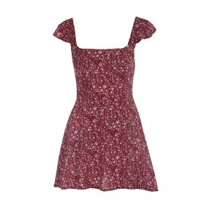 Nothing Bud Flowers Dress Red