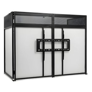 Vonyx DB6 Pro DJ Booth with 32"-65" TV Bracket - Foldable &amp; Portable