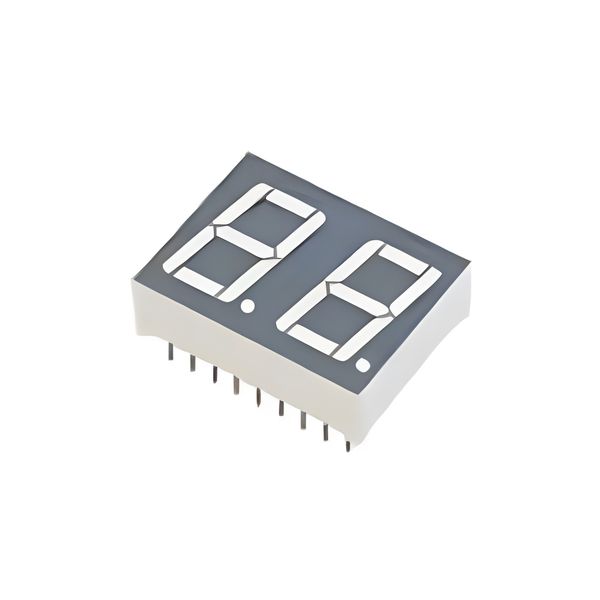 DA56-11EWA - Dual 7-Segment LED Display 14.22mm Red-Orange CA 8000 cd