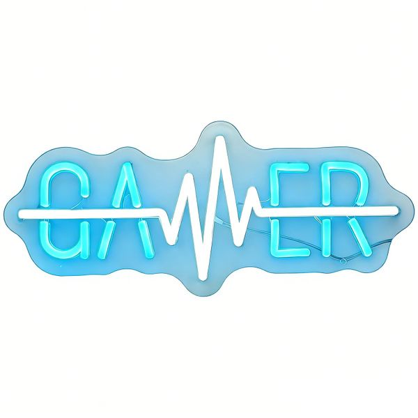 Gamer Neon Sign, Gaming Neon Light for Gamer Room Decor, Gaming Lights.