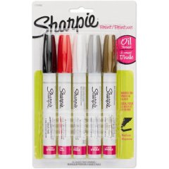 Sharpie Oil Paint Markers - Medium Assorted Metallic - Pack 5 (NS1770458)