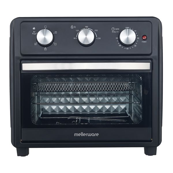 Mellerware Air Fryer Manual Operation Steel Black 23L 1700W "MaxiCrisp
