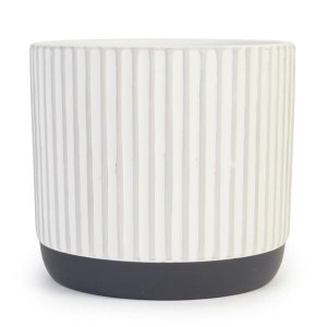 Monochrome Column Pot 17x15cm
