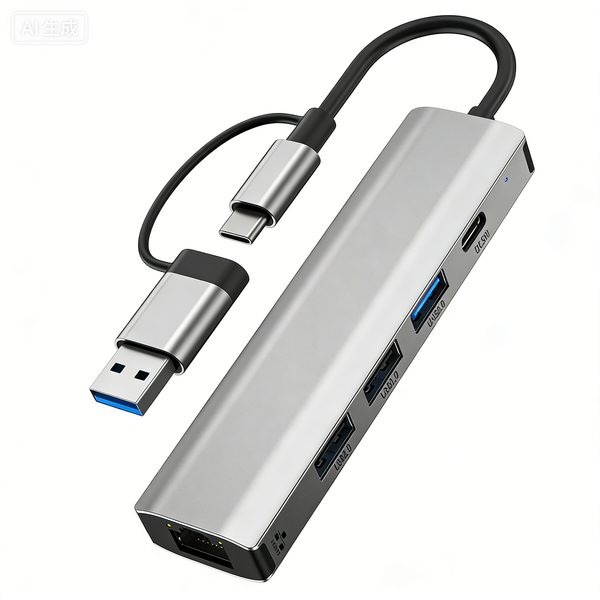 5-in-1 Type-C Network Port Multifunction Interface Docking Station Usb Hub