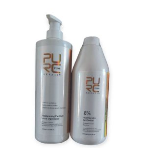 Pure Keratin Brazilian Treatment Plus Clarifying Shampoo Combo - 1L
