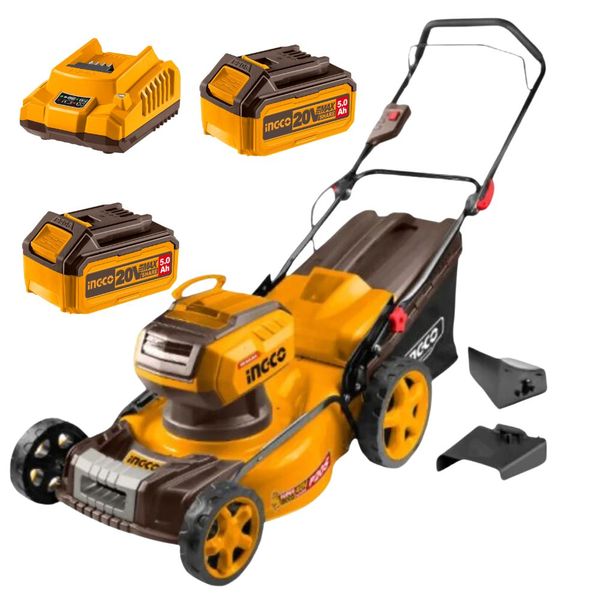 Ingco - Cordless Lawn Mower (40V) with 2 x 5.0Ah Battery &amp; Charger