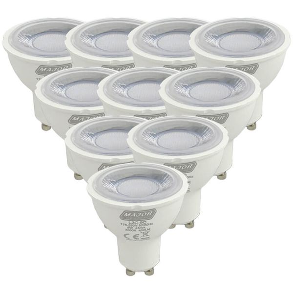 Major Tech - L3C-5 5W LED GU10 Spotlight (SMD) Non-Dimmable (Pack of 10)